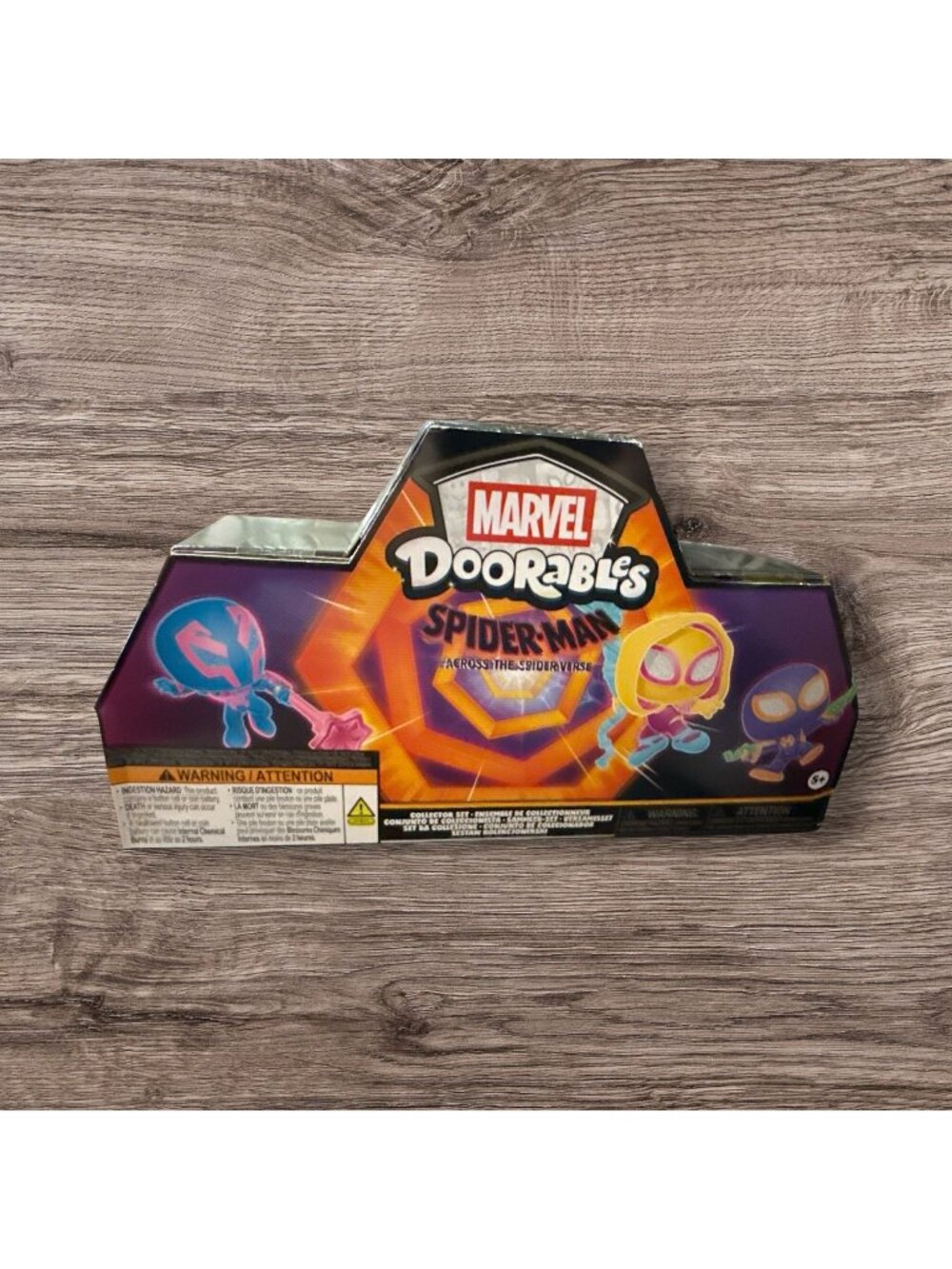 Marvel Doorables Spiderman Across the Spider Verse Collector Set Neon Glow